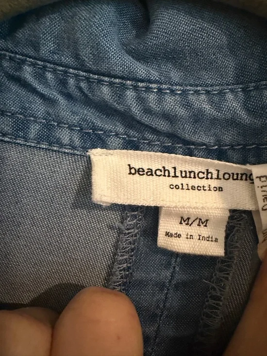 beachlunchlounge Light Blue Denim Shirt - Picture 3 of 4